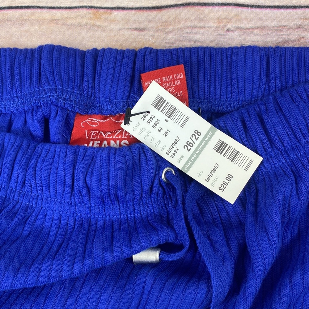 NWT 26 / 28 Blue Elastic Shorts